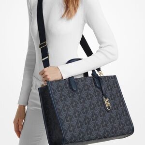 Stylish Navy Blue Designer Tote Bag
